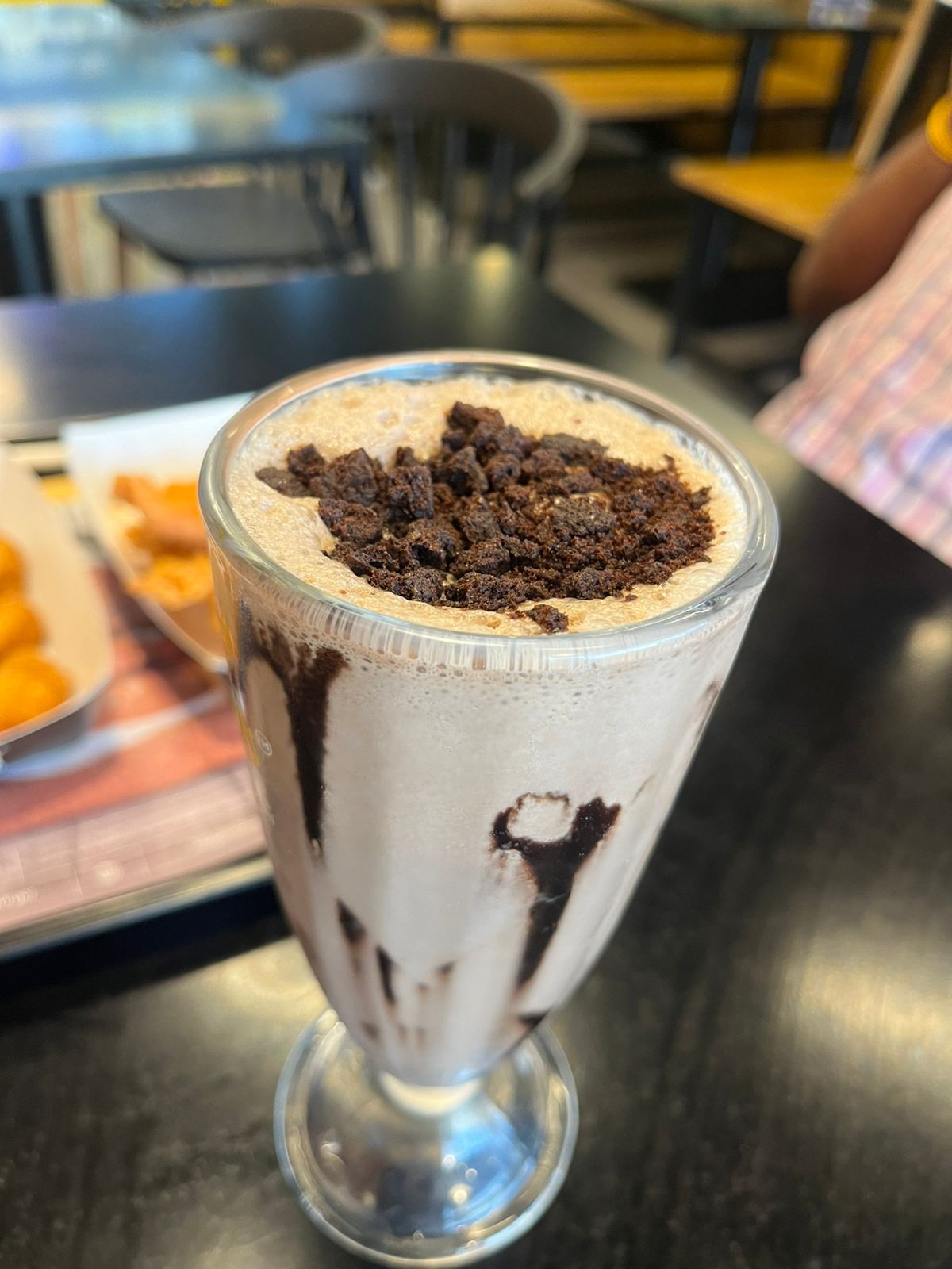 Milkshake topped with whipped cream
